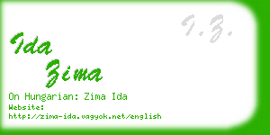 ida zima business card